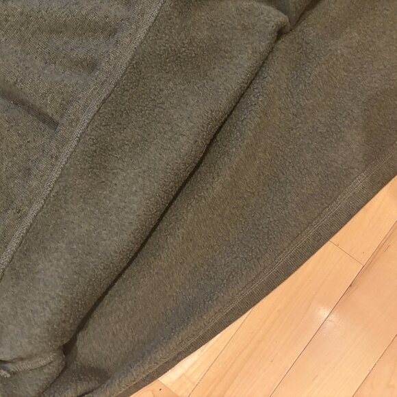 Wrangler Mens Quarter Zip Fleece Lined Sweater - Olive Green - 2XL - Picture 4 of 5